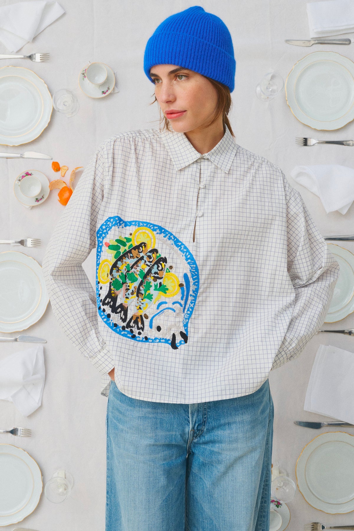 FISH SHIRT BLUE