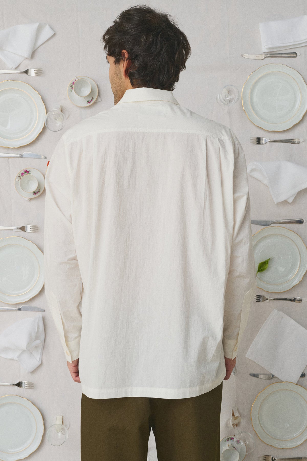 EMBROIDERED SHIRT OFF WHITE