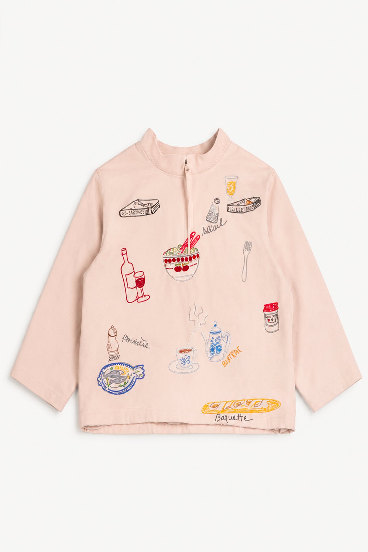 EMBOIDERED SWEATER CHALK