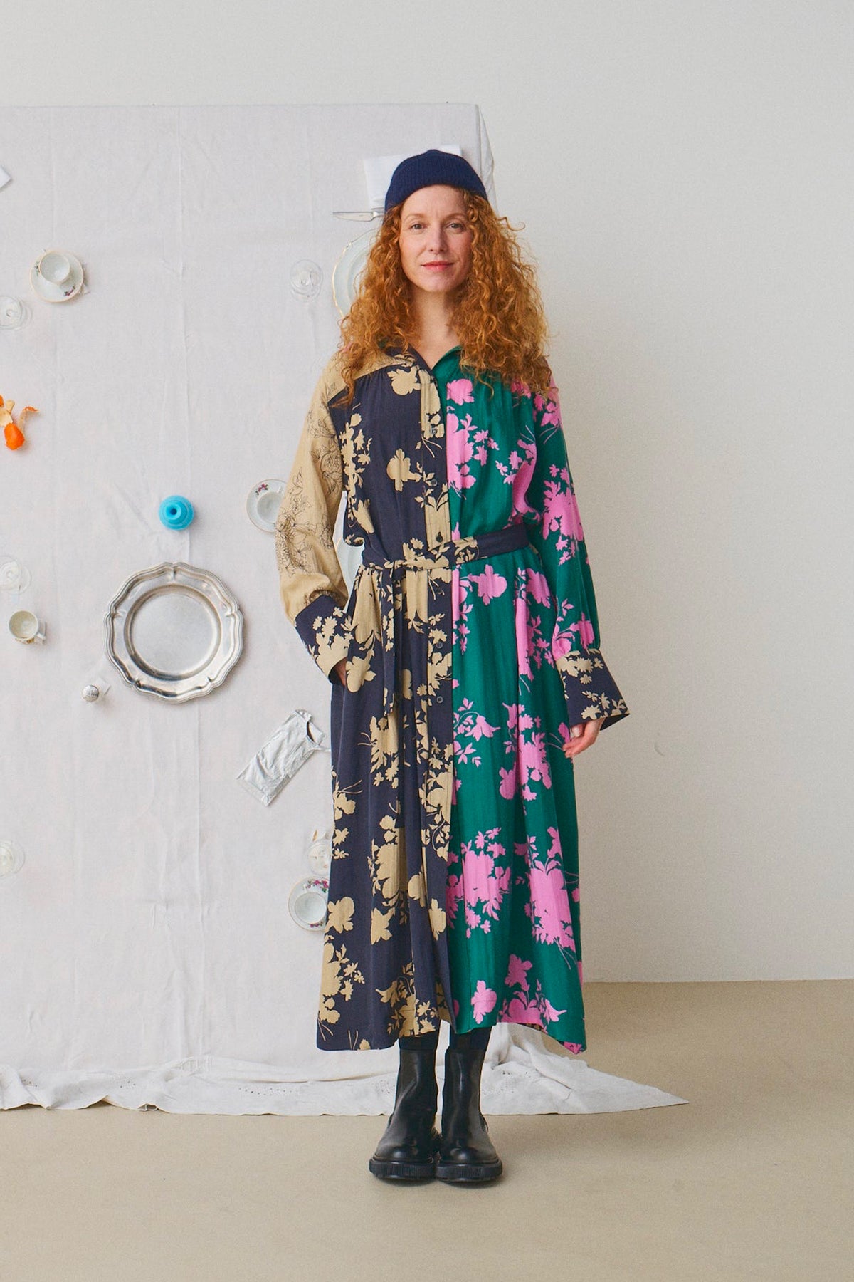 SILK DRESS MULTICOLORED