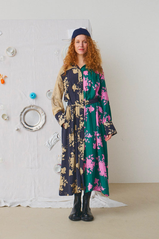 ROBE EN SOIE MULTICOLORE