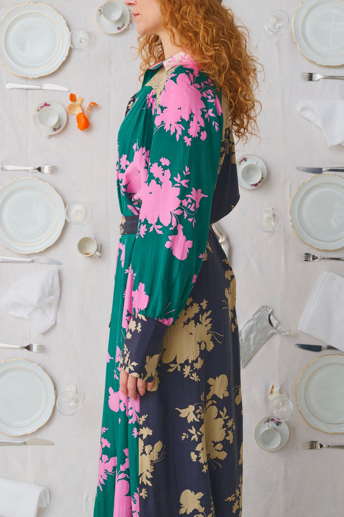 SILK DRESS MULTICOLORED