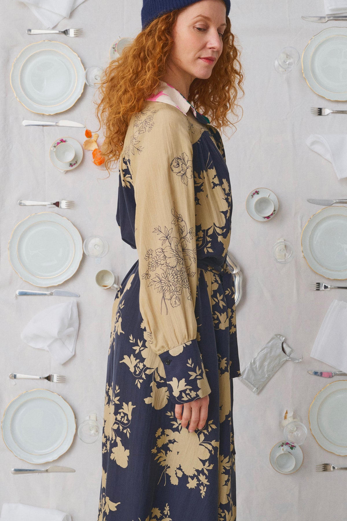 SILK DRESS MULTICOLORED