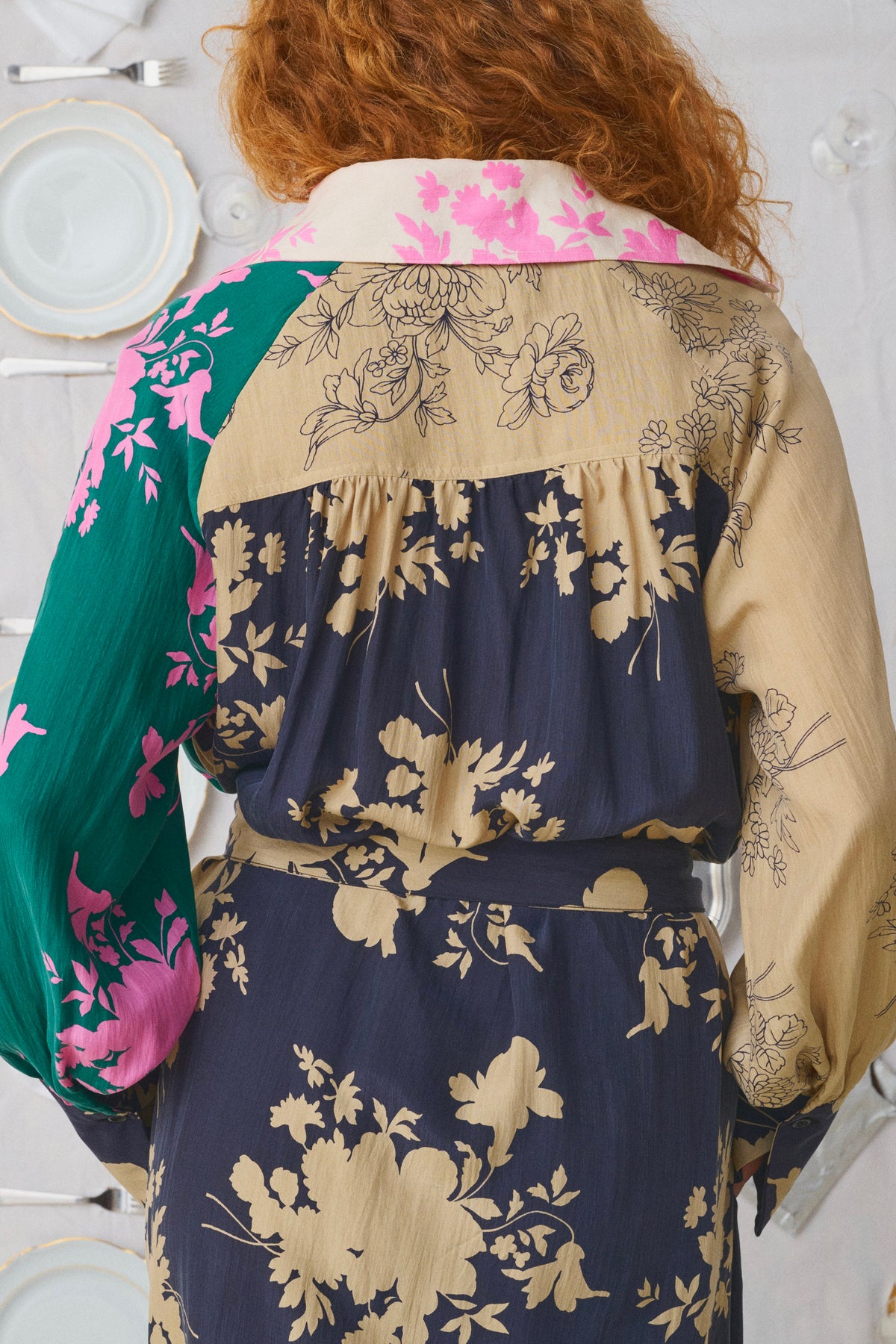SILK DRESS MULTICOLORED