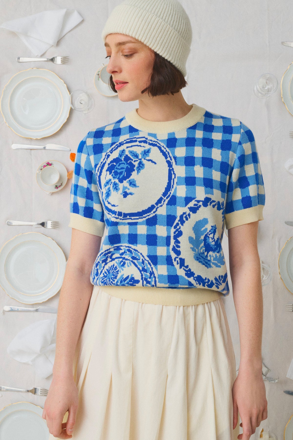 VICHY T-SHIRT BLUE