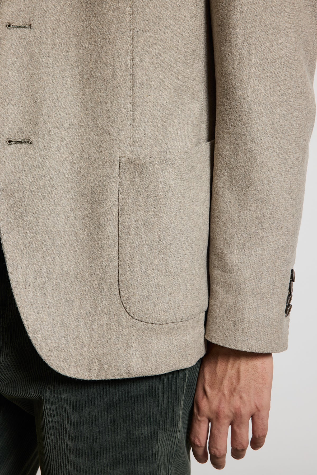 STRETCH CASHMERE JACKET BEIGE