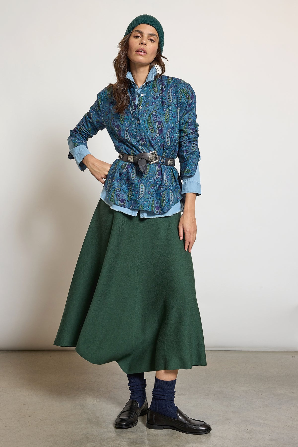 PUNTO MILANO SKIRT GREEN