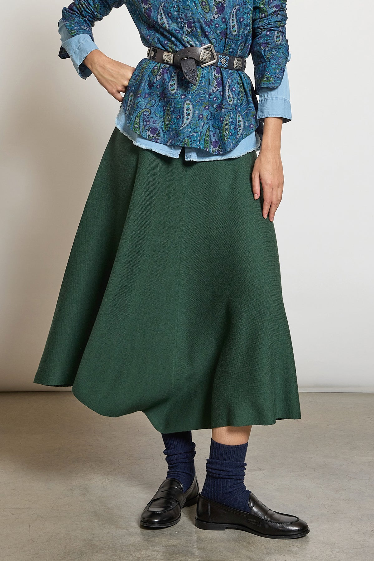 PUNTO MILANO SKIRT GREEN