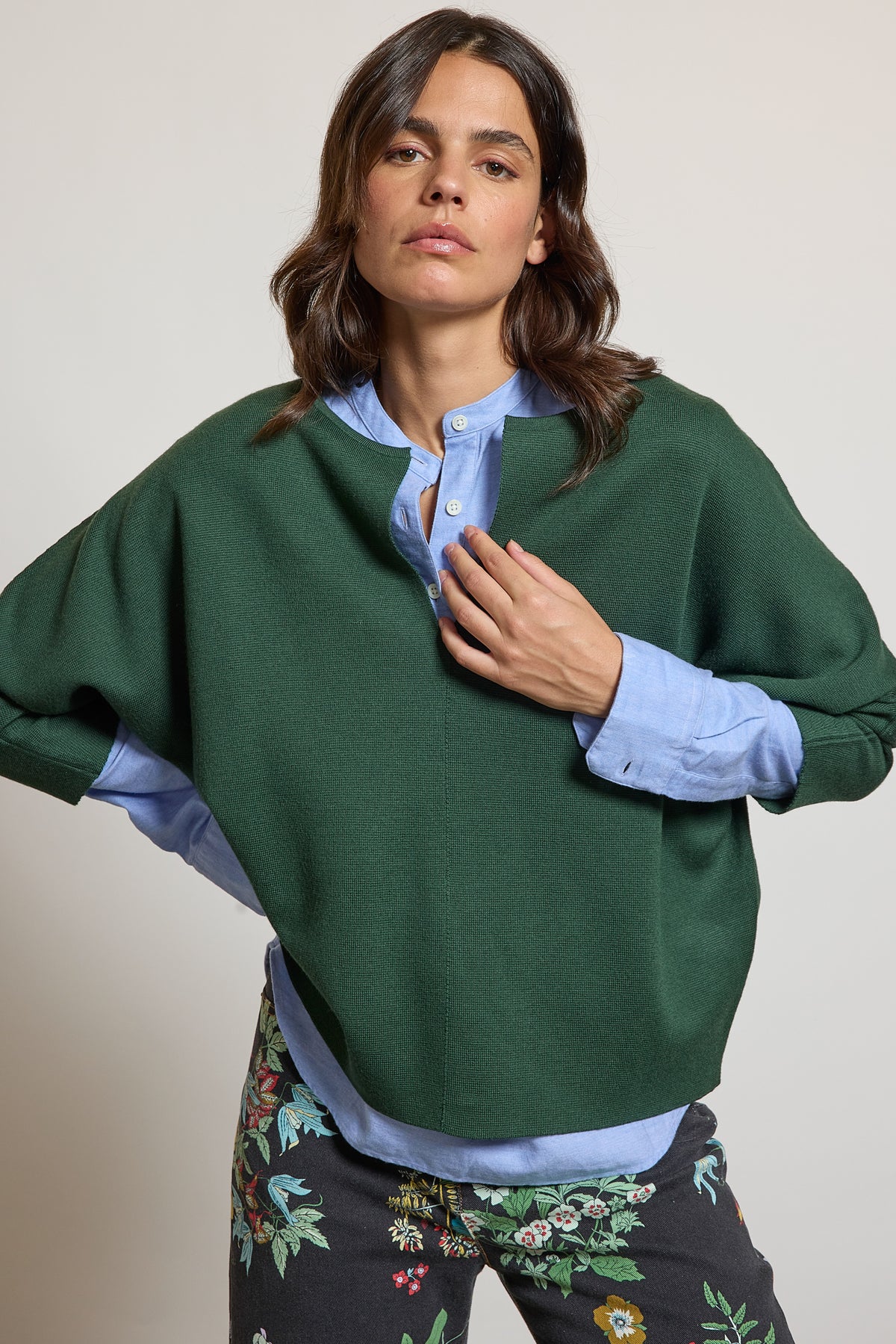 PUNTO MILANO SWEATER GREEN