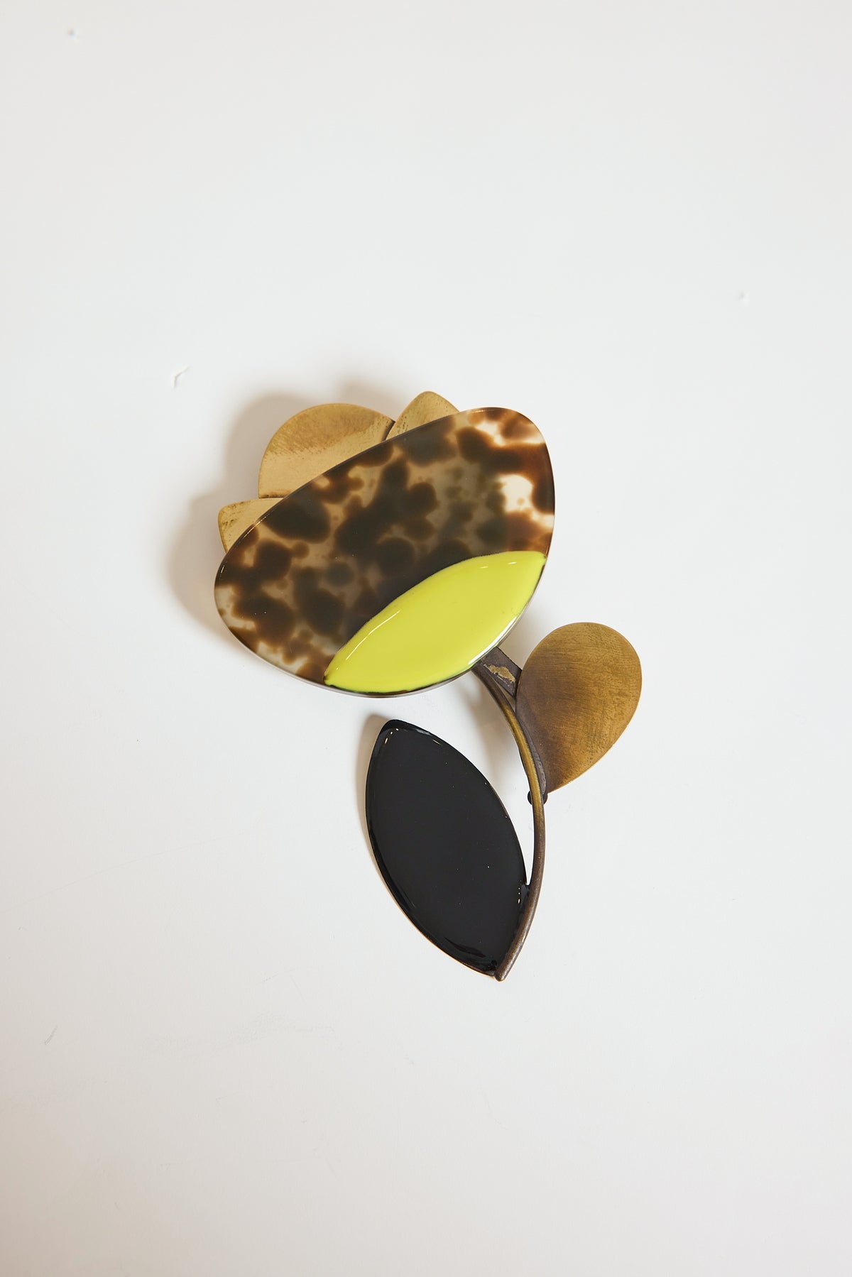 BROCHE TULIPE JAUNE