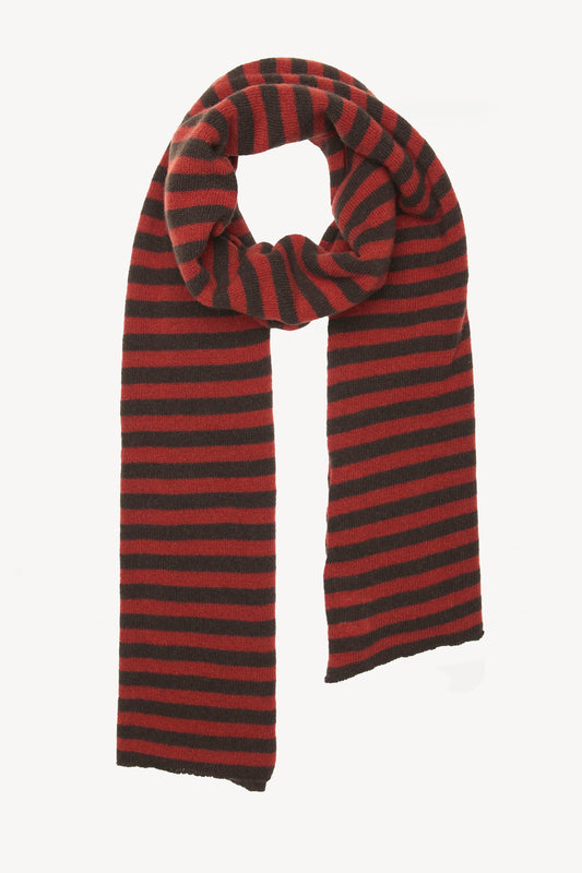 STRIPED SCARF BORDEAUX