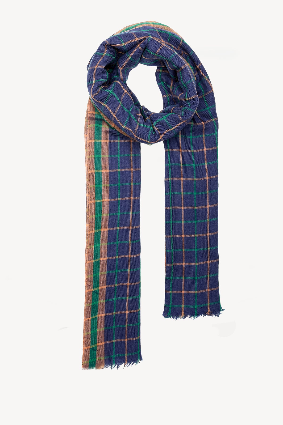 ECHARPE TARTAN INDIGO