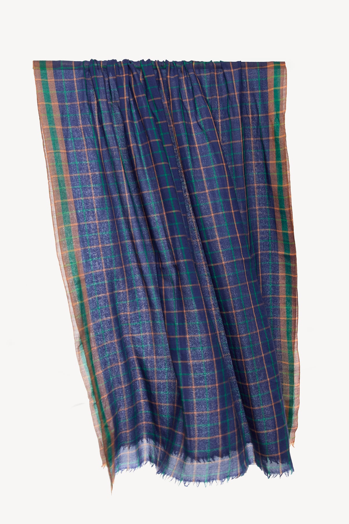 ECHARPE TARTAN INDIGO