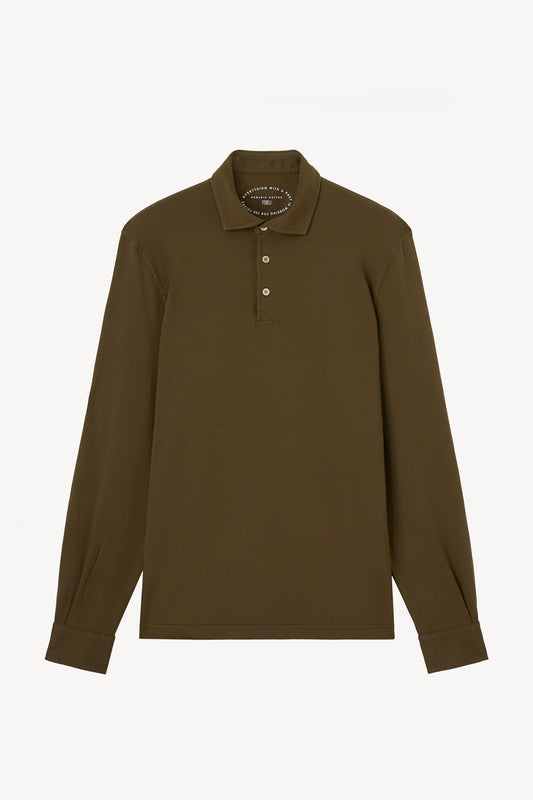 COTTON PIQUE POLO KHAKI