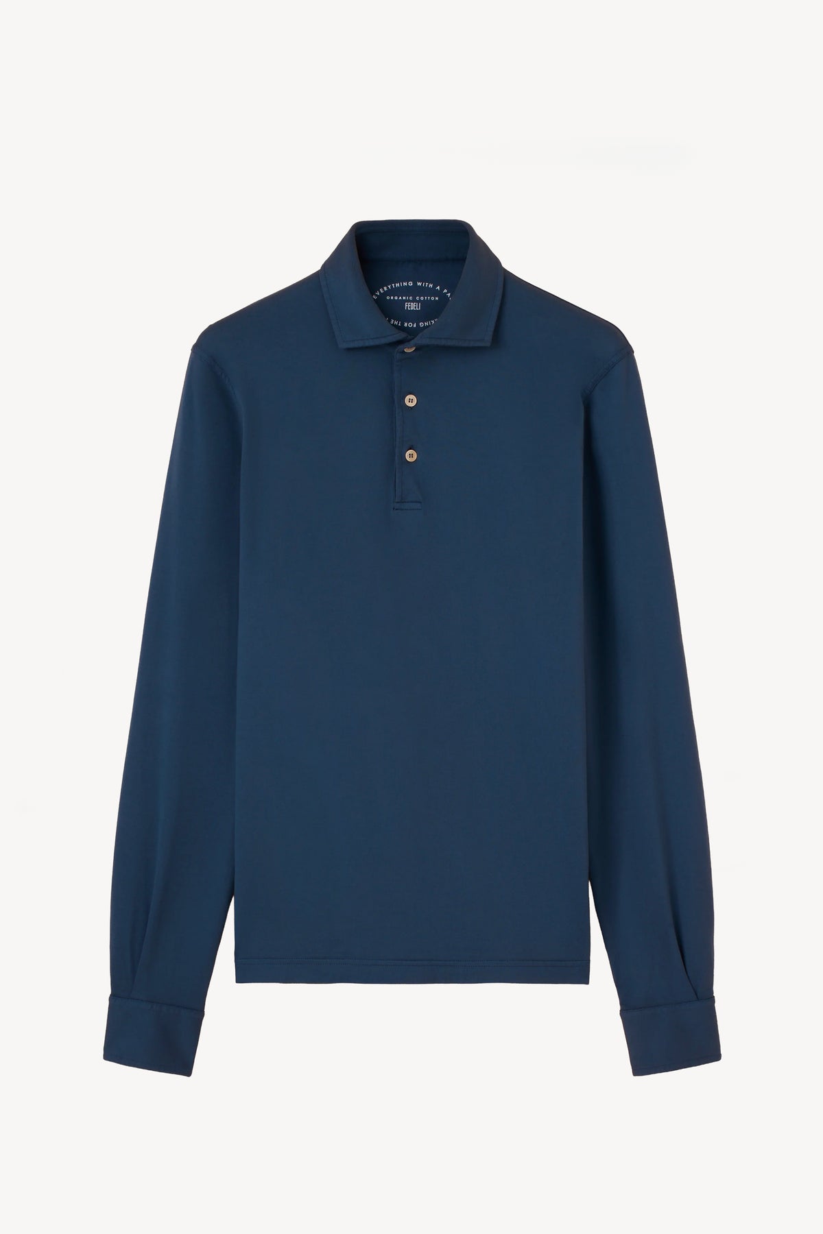 POLO PIQUÉ DE COTON MARINE