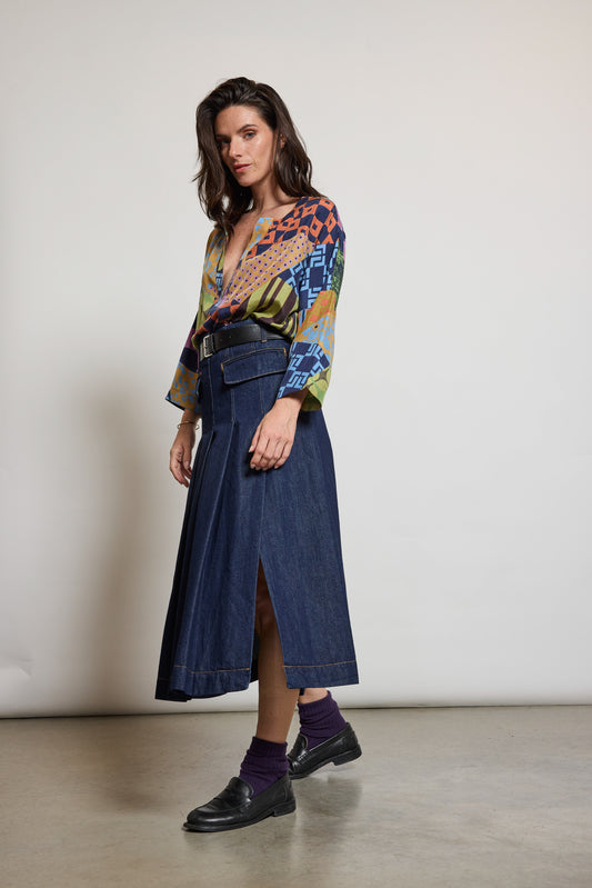 JUPE EN JEAN BLEUE