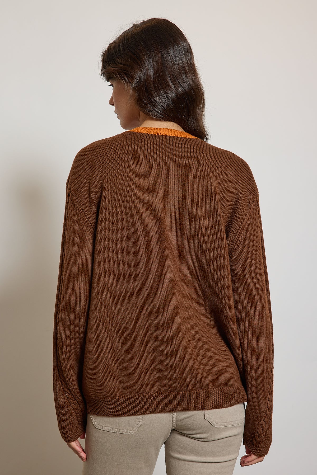 PULL COLLÈGE CHOCOLAT
