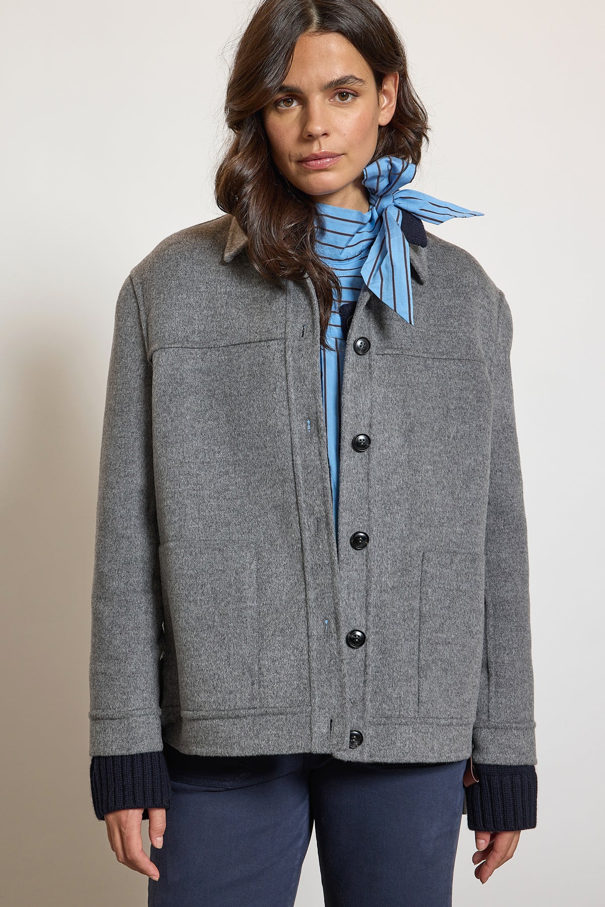 VESTE WORKER GRISE