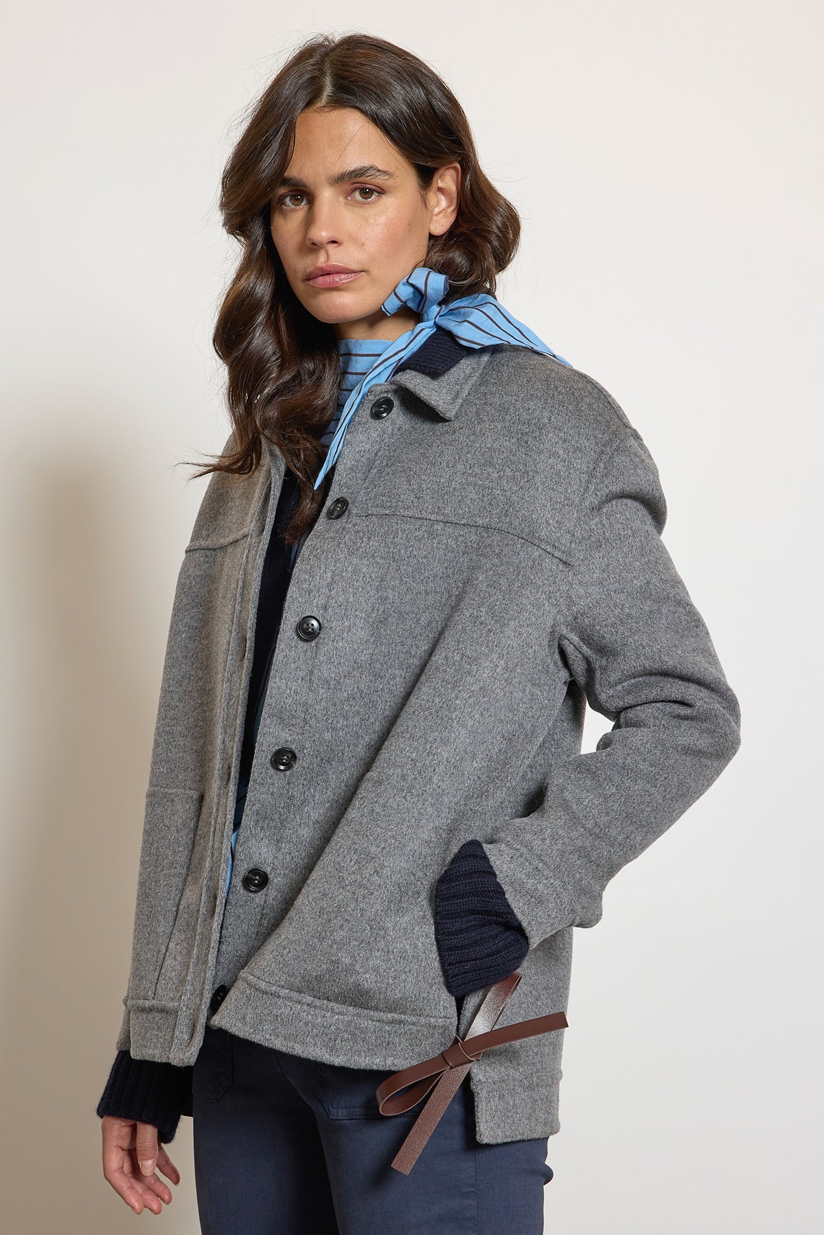 VESTE WORKER GRISE