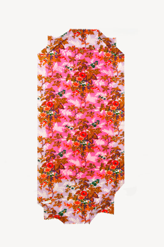 ÉCHARPE À FLEURS ROSE