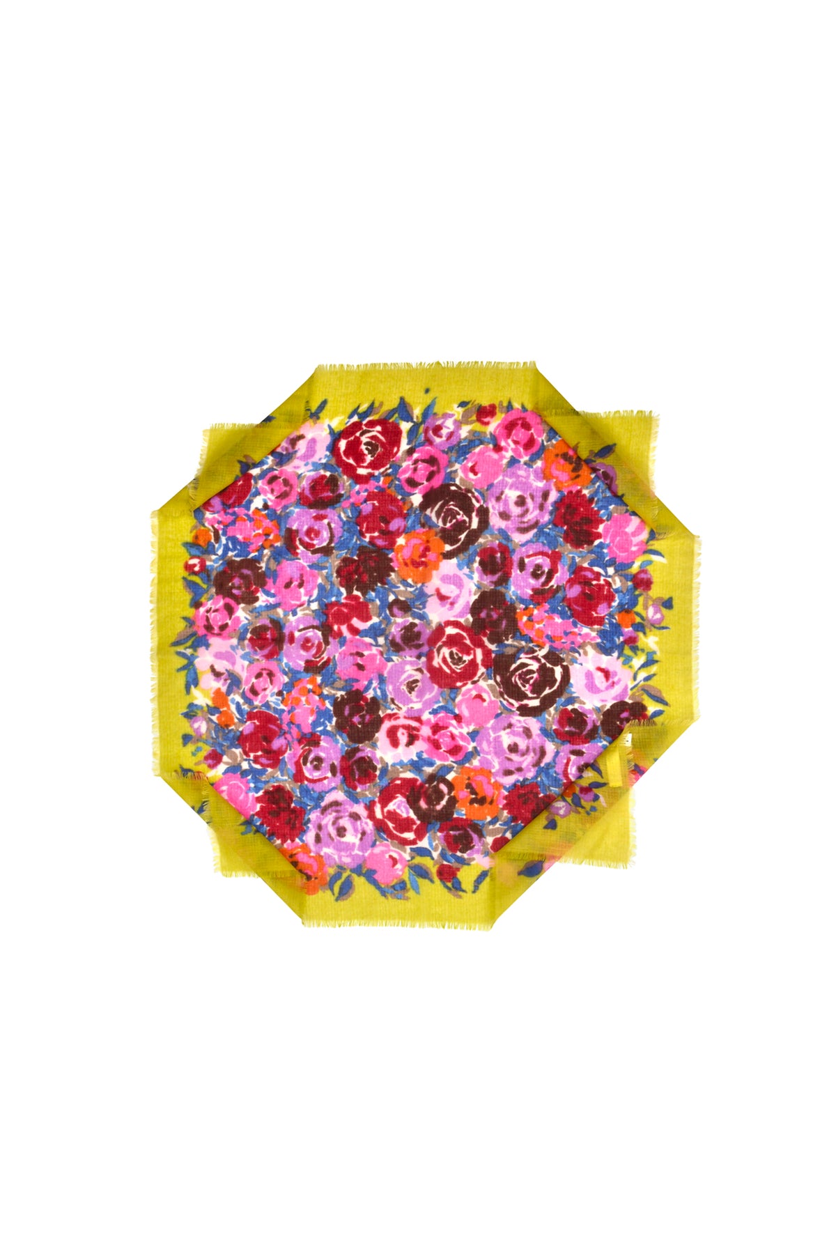 BANDANA WITH FLOWERS LIME