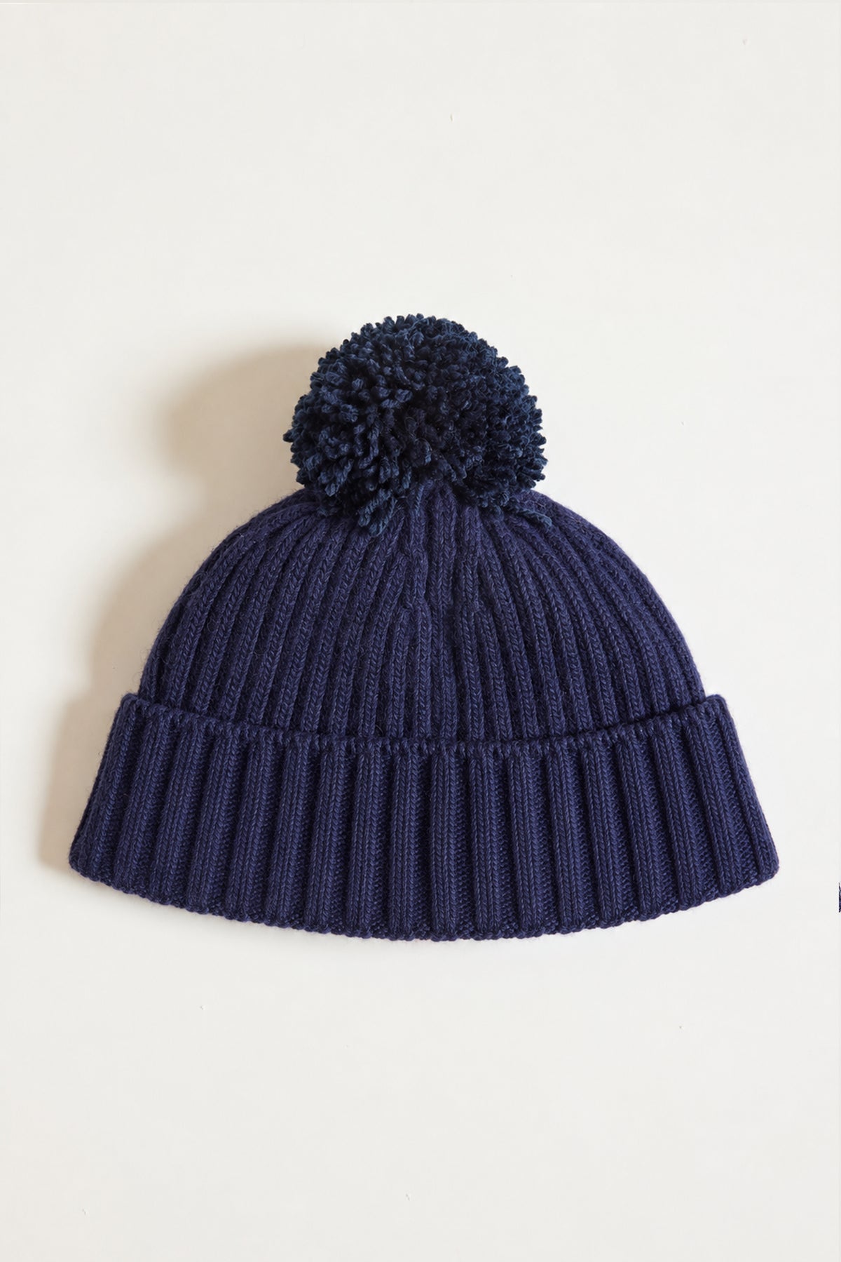 EMBROIDERED WOOL HAT NAVY