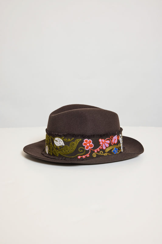 CHAPEAU BRODÉ CHOCO