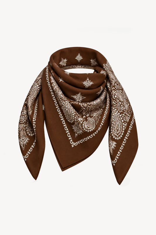 WOOL BANDANA CHOCOLATE