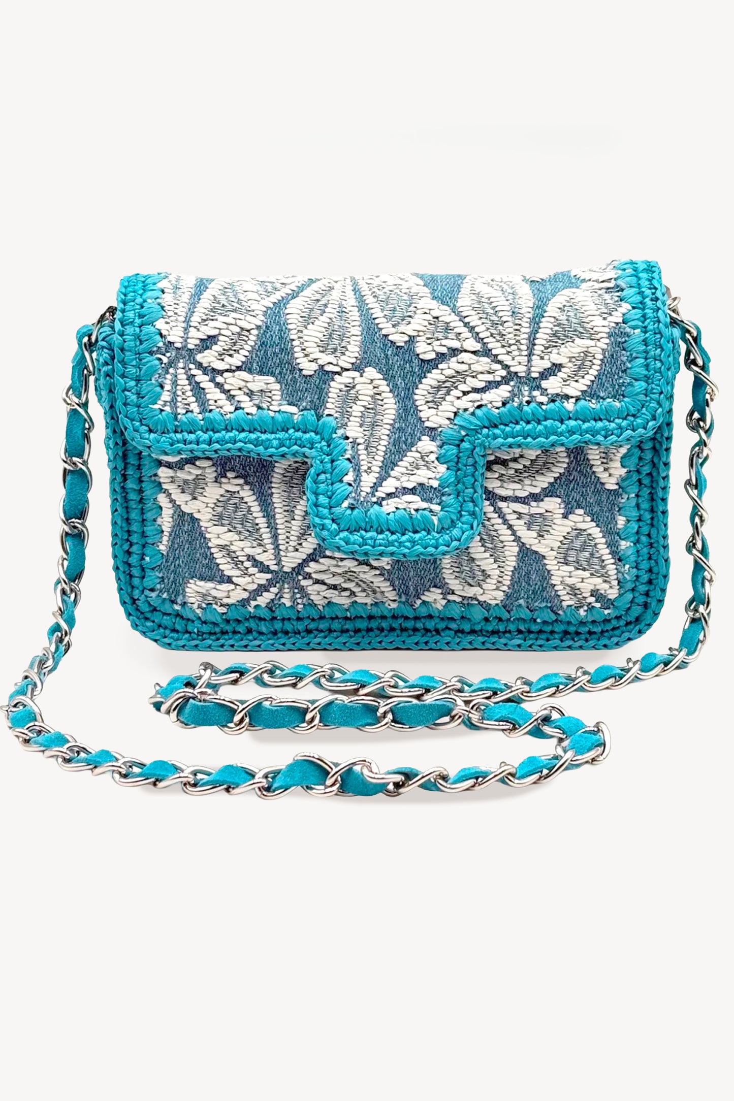 SAC FLEURS MOYEN BLANC