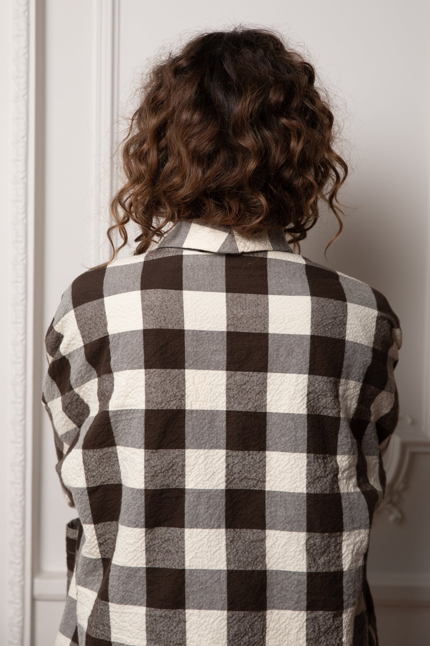 MAXI VICHY JACKET COCOA