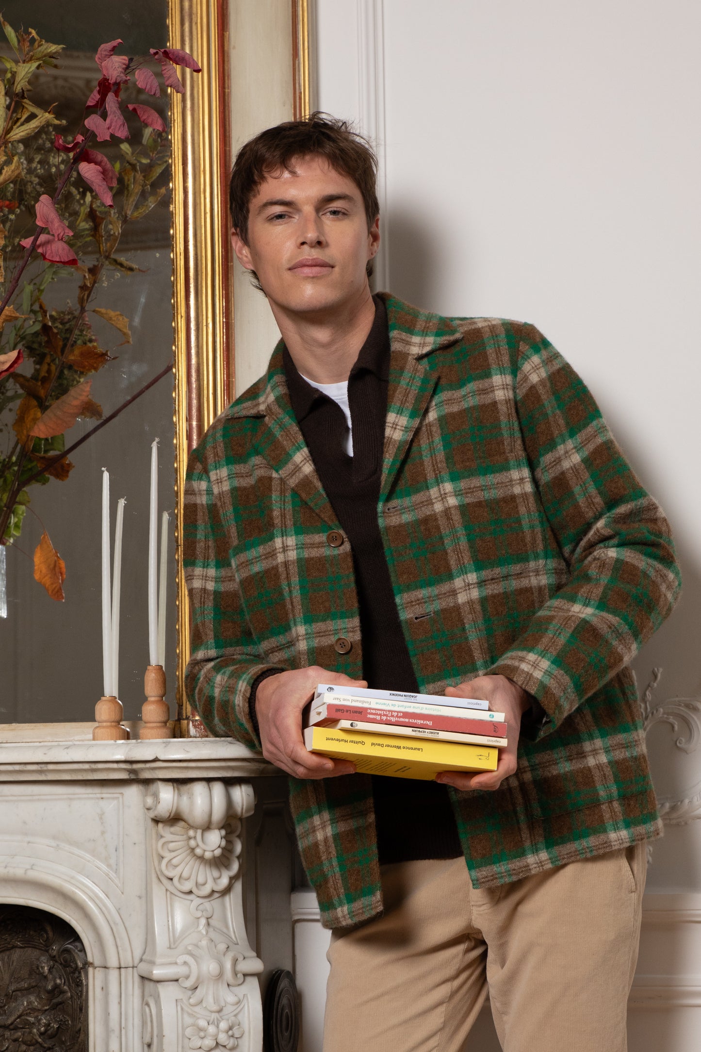 WOOL JACKET GREEN TARTAN