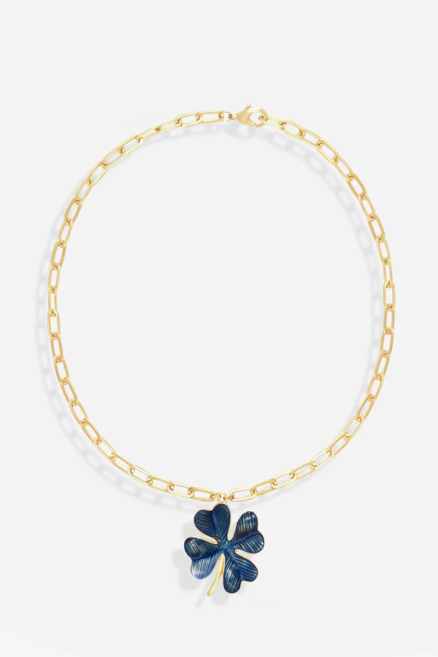COLLIER TREFLE BLEU