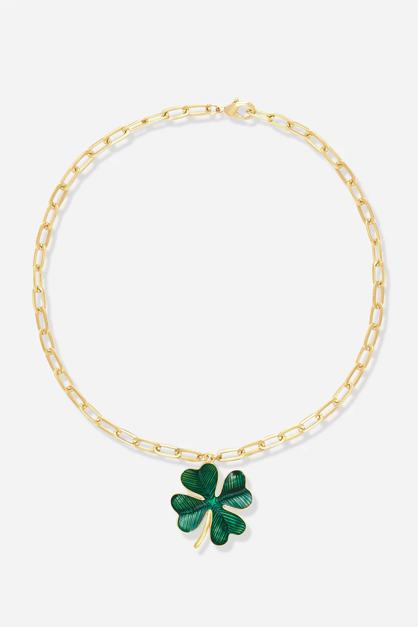 COLLIER TREFLE VERT