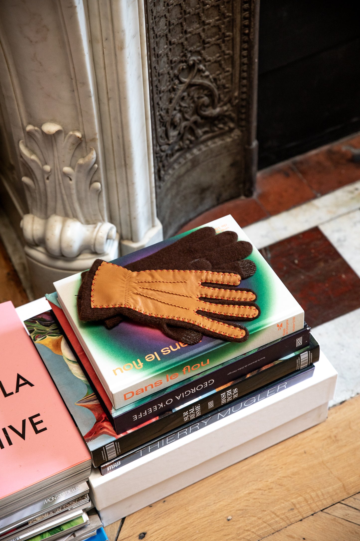 BI-MATERIAL GLOVES COCOA