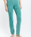 LEATHER STRETCH PANTS LAGOON