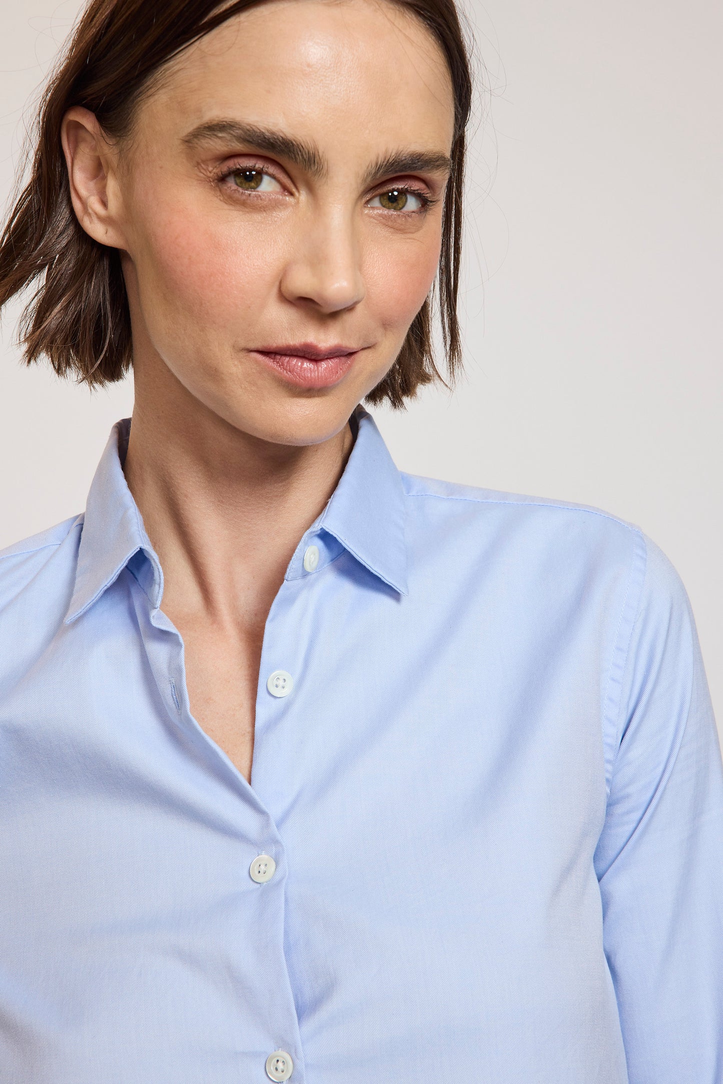 CHEMISE CAPRI SATIN STRETCH CIEL