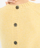 BUTTON-BACK CASHMERE SWEATER LIME