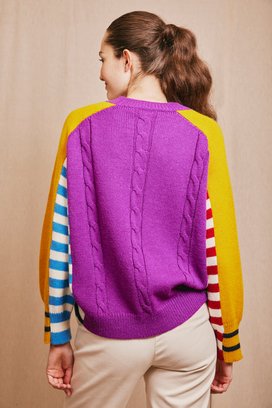 PATCHWORK SWEATER MULTICOLORED
