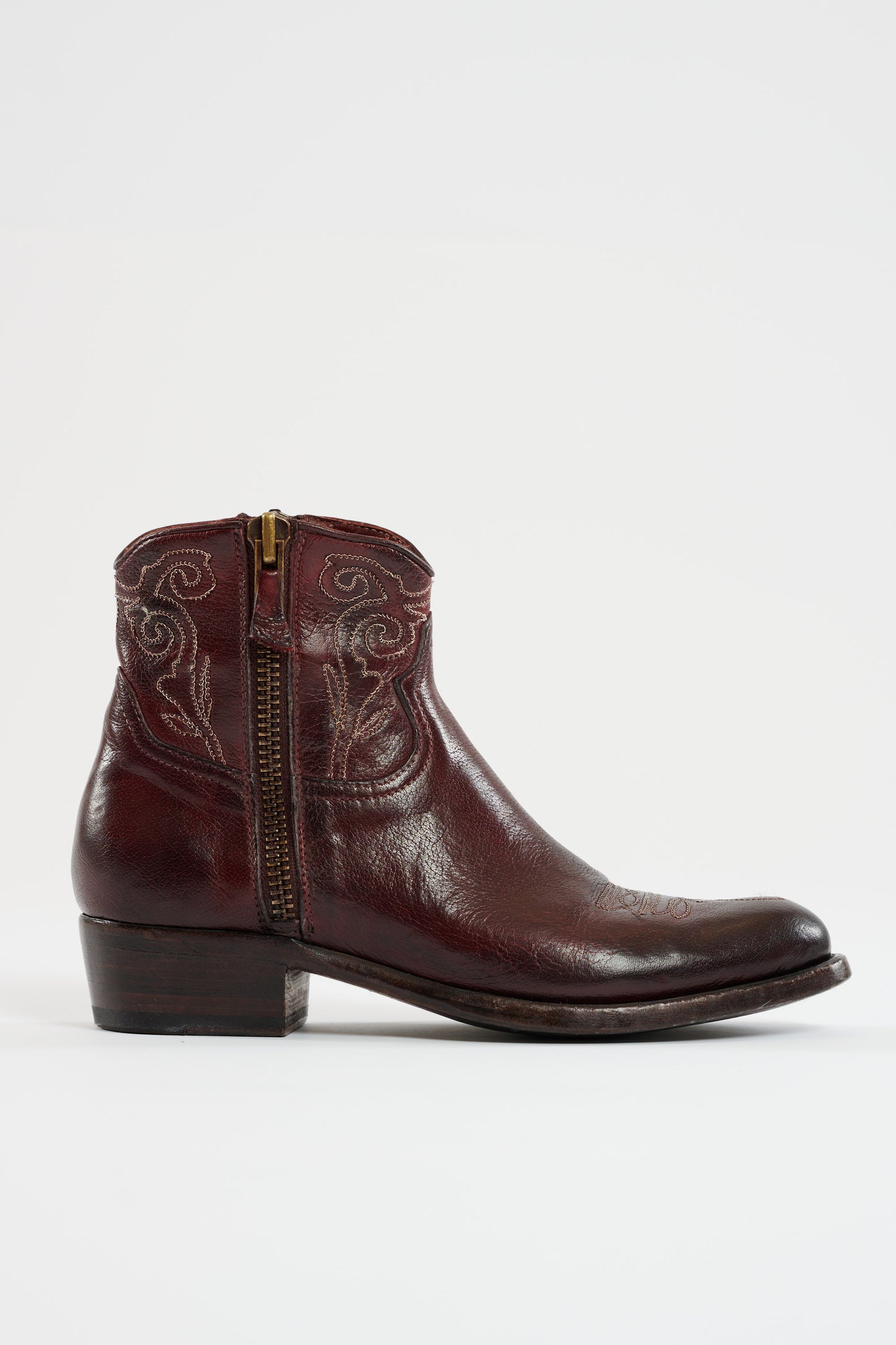 LEATHER BOOTS\t\t\t BURGUNDY