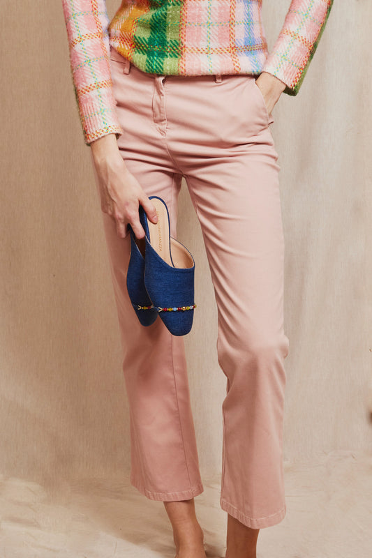 SOFT FLARED PANT PALE PINK