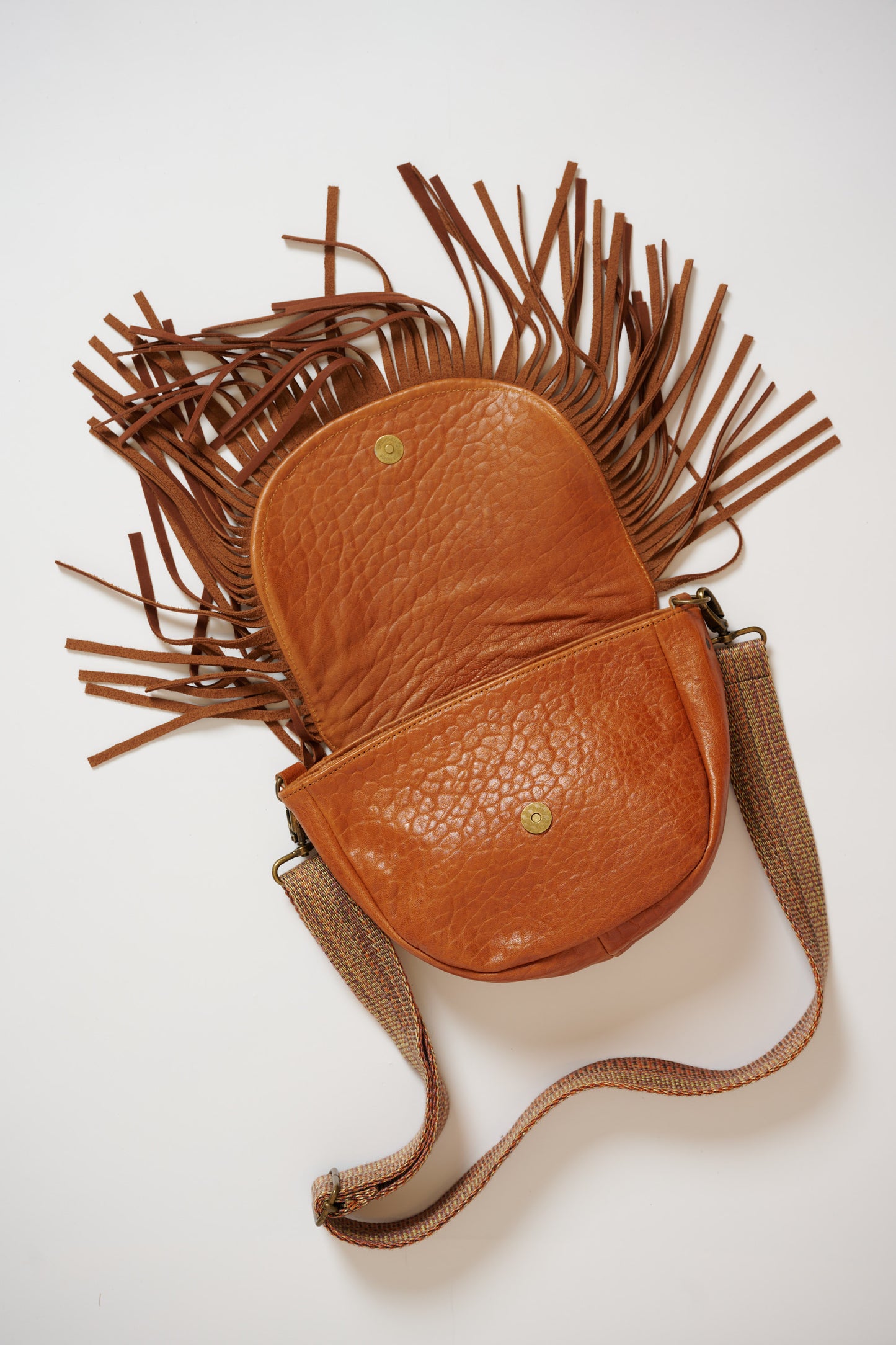 BAG WITH FRINGES MILITARY