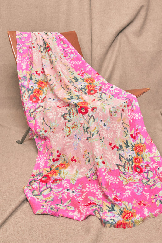 FLOWERS SCARF PINK