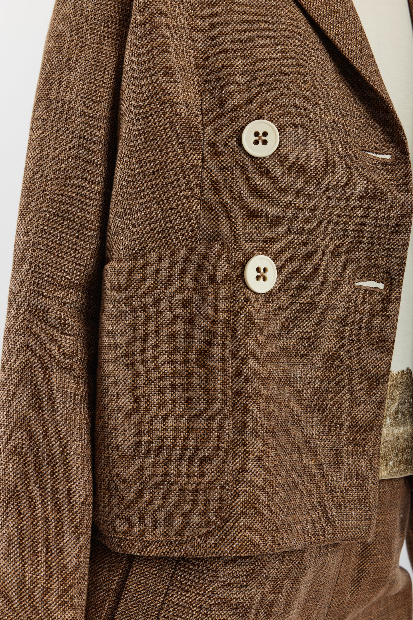 LINEN AND WOOL JACKET NUT