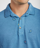 KNITTED COLLAR POLO SHIRT JEANS