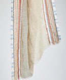 EMBROIDERED SCARF BEIGE