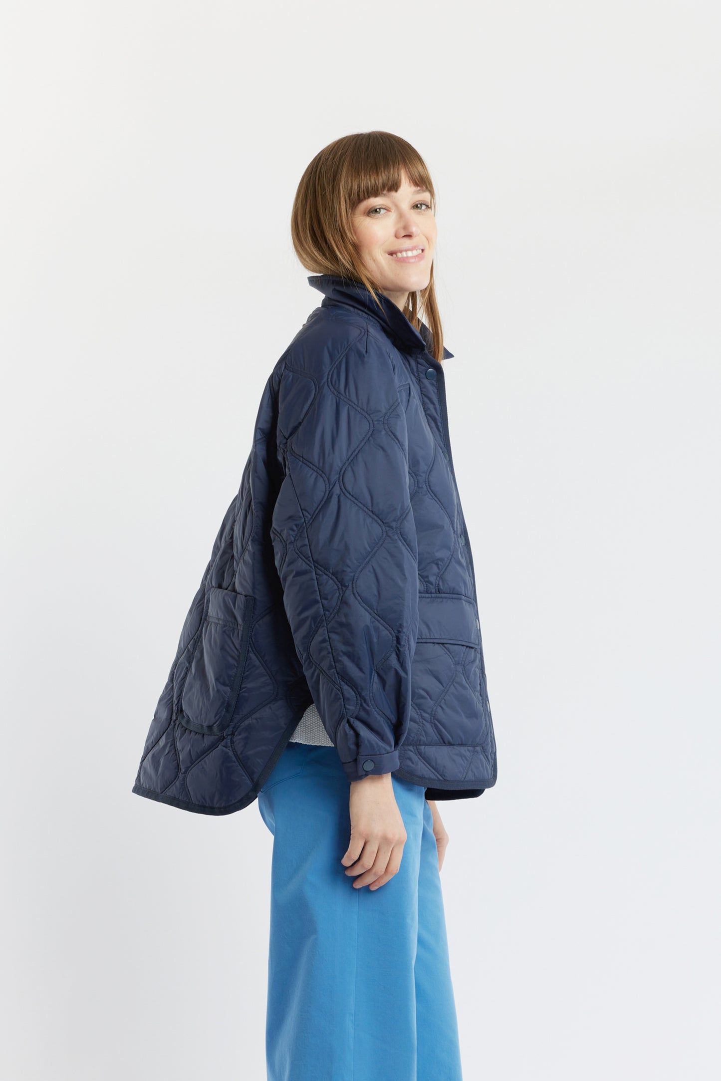 QUILTED JACKET NAVY