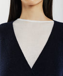 DOUBLE BREASTED CARDIGAN NAVY