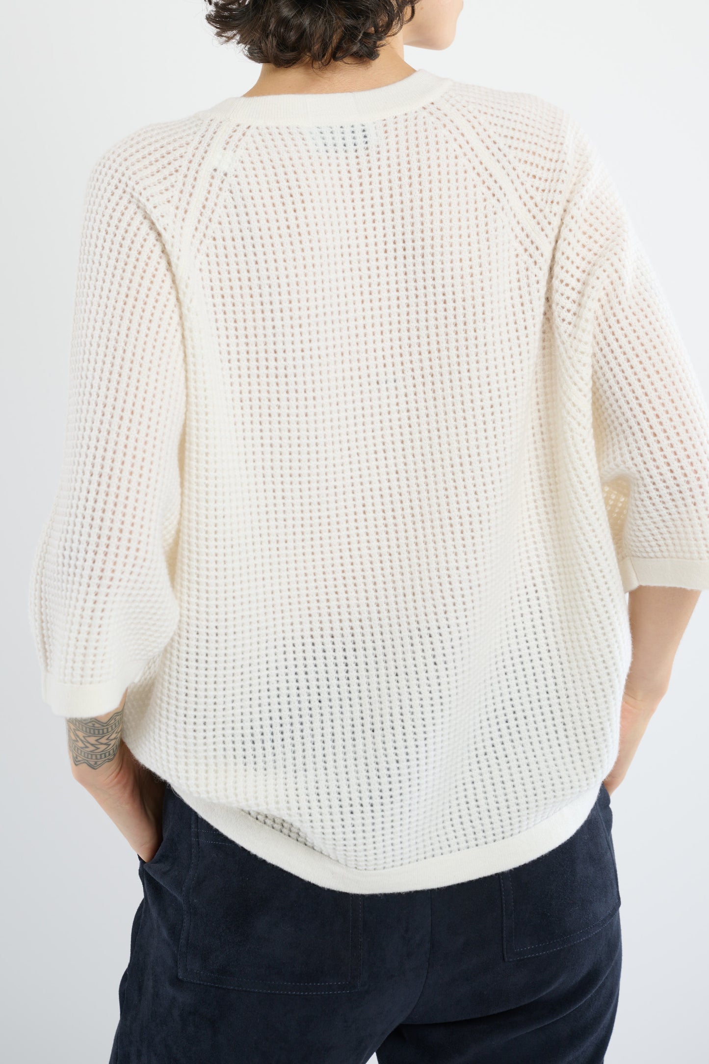 KNITTED T-SHIRT WHITE