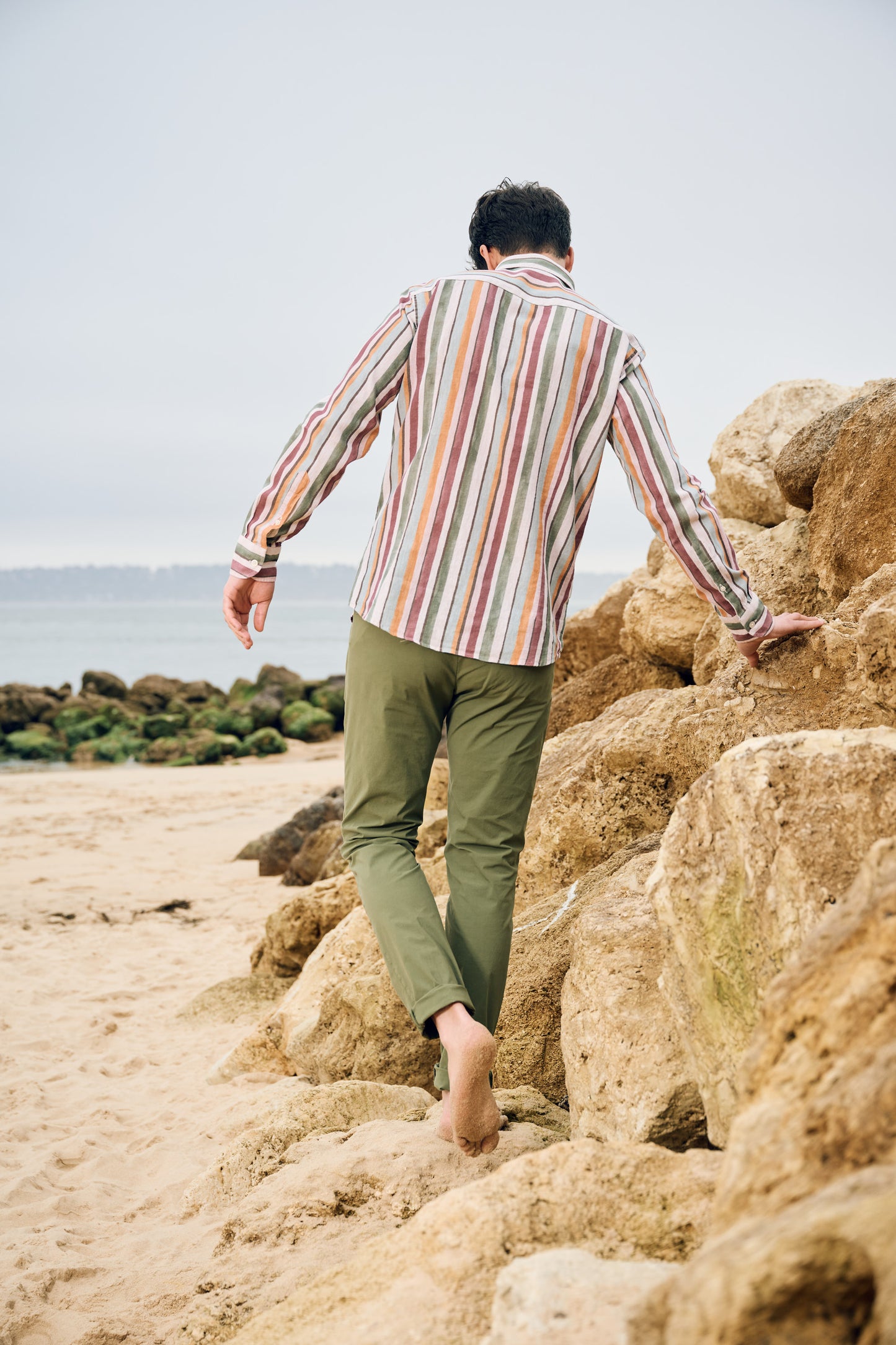 CHEMISE EN LIN À RAYURES