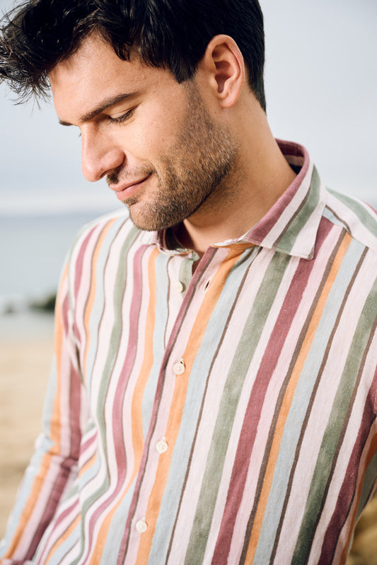 CHEMISE EN LIN À RAYURES